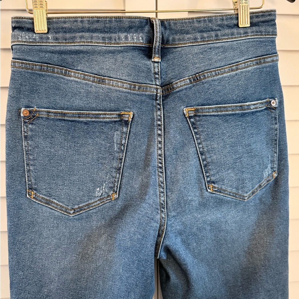 Anthropologie Pilcro High Rise Cigarette Distressed Rae Hem Jeans Size 29 - Picture 9 of 15